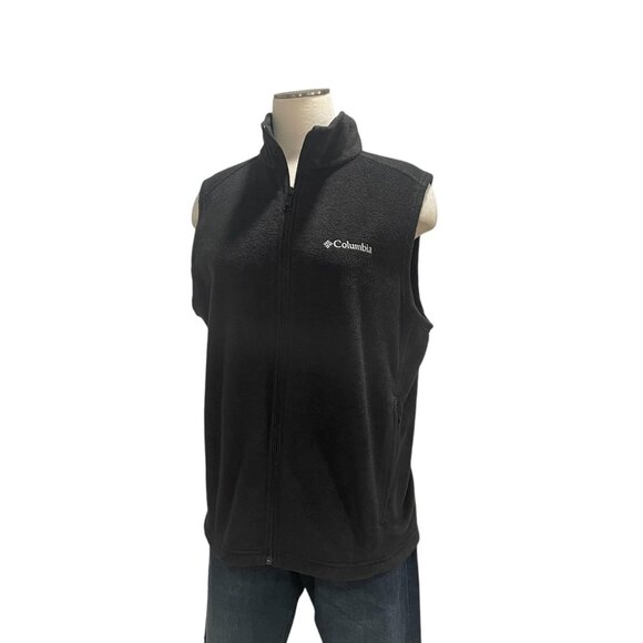 Columbia Fleece Vest M Sleeveless Outdoor Casual Layering Rugged Hiking Cozy - Picture 5 of 6